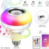 Lampe music Haut parleur LED- E27 – 220 V – RGB – USB – Image 4