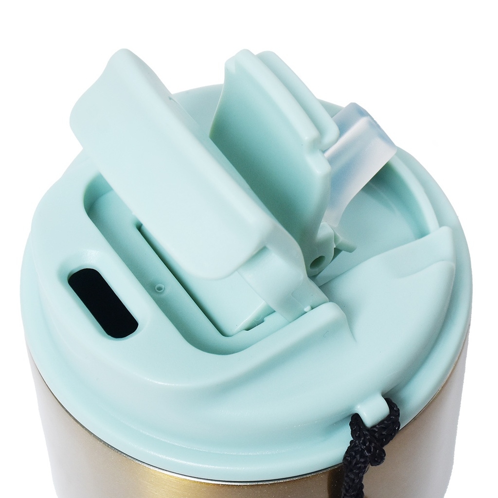 Mug thermos 450 ml en acier inoxydable avec paille – Image 5