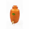 Bouteille d'huile en Verre de 5L avec Robinet et Support en Métal en Orange – Image 2