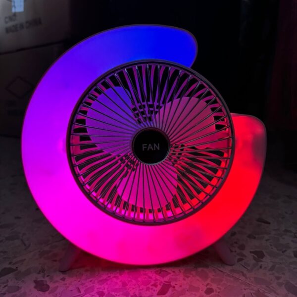 Ventilateur de Bureau FAN Bleu – Image 2