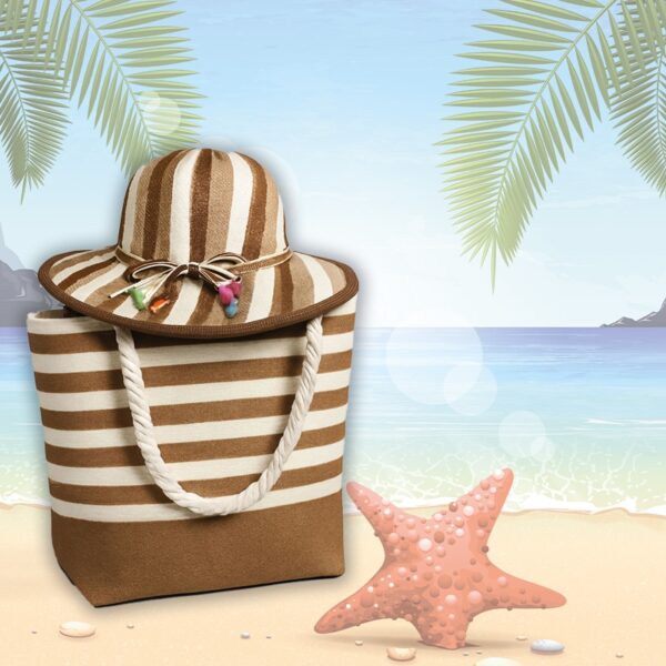 Sac de Plage avec Chapeau Motif 2 – Image 2