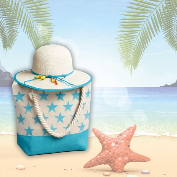 Sac de Plage avec Chapeau Motif 1 – Image 2