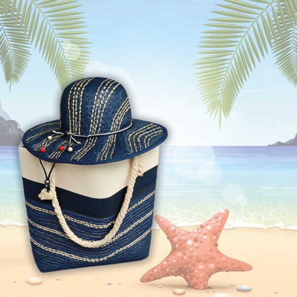 Sac de Plage avec Chapeau Motif 3 – Image 2
