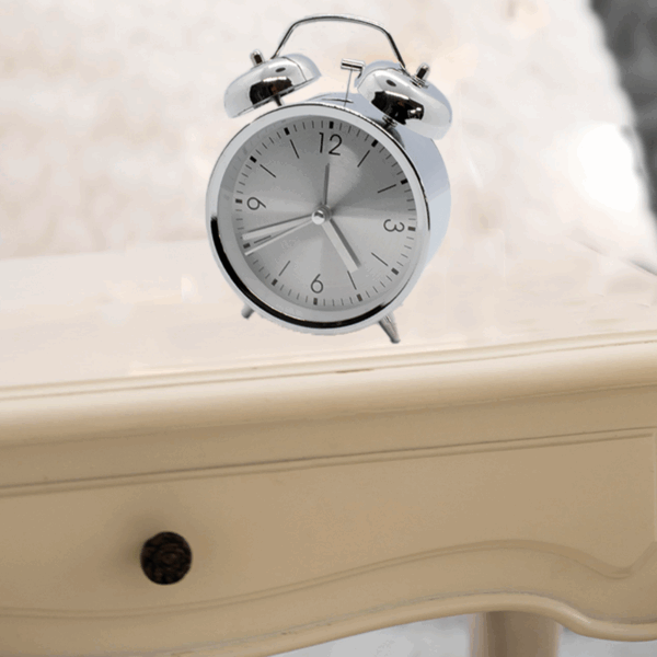 Réveil Vintage TwinBell Argent – Image 2