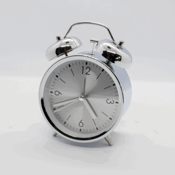 Réveil Vintage TwinBell Argent