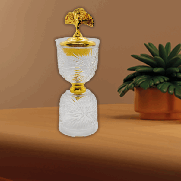 Encensoir Royal en Verre et Or – Image 2