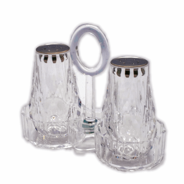 Duo Salière & Poivrière Cristal avec Support