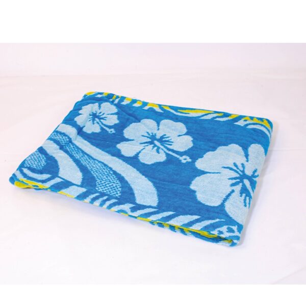 Serviette de Plage Motif 2 Bleu Floral