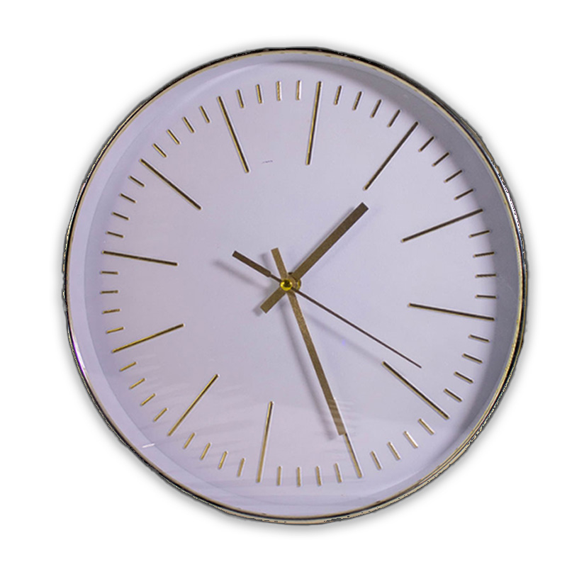 Horloge Murale 29,5 cm × 4 cm Blanc et doré