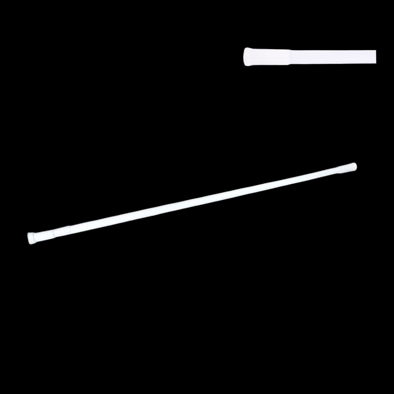 Tringle Télescopique 140 cm – 260 cm pour Rideau de Douche Blanc