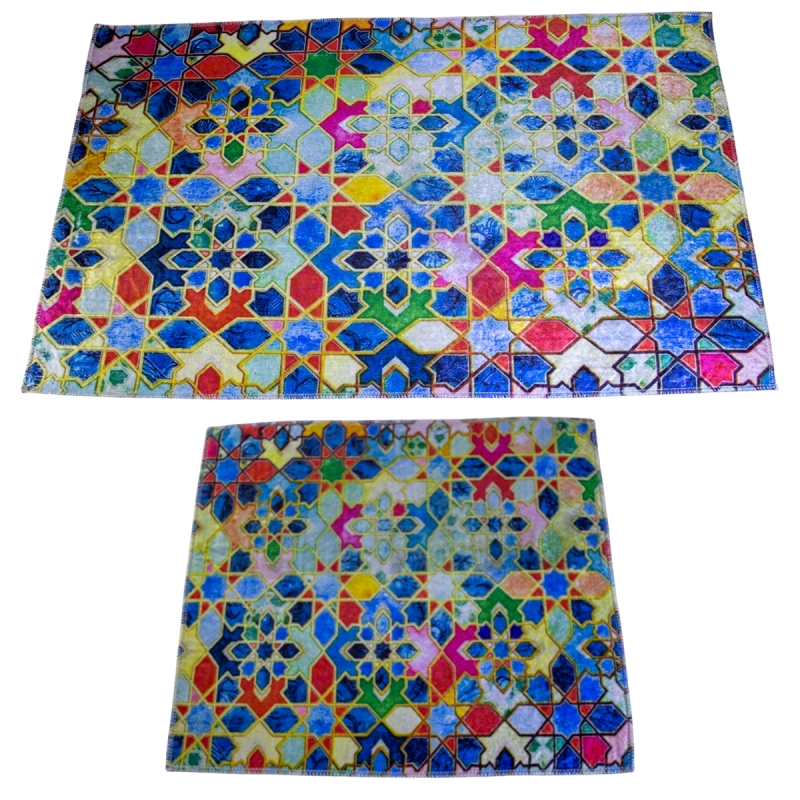 Set de 2 Tapis Salle de Bain Motif 13