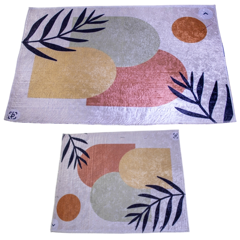 Set de 2 Tapis Salle de Bain Motif 17