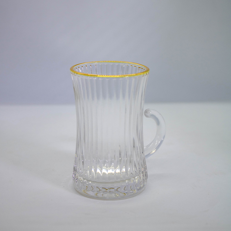 Coffret 12 Pièces de Thé – 6 Tasses & 6 Sous-Tasses – Motif Doré – Image 4