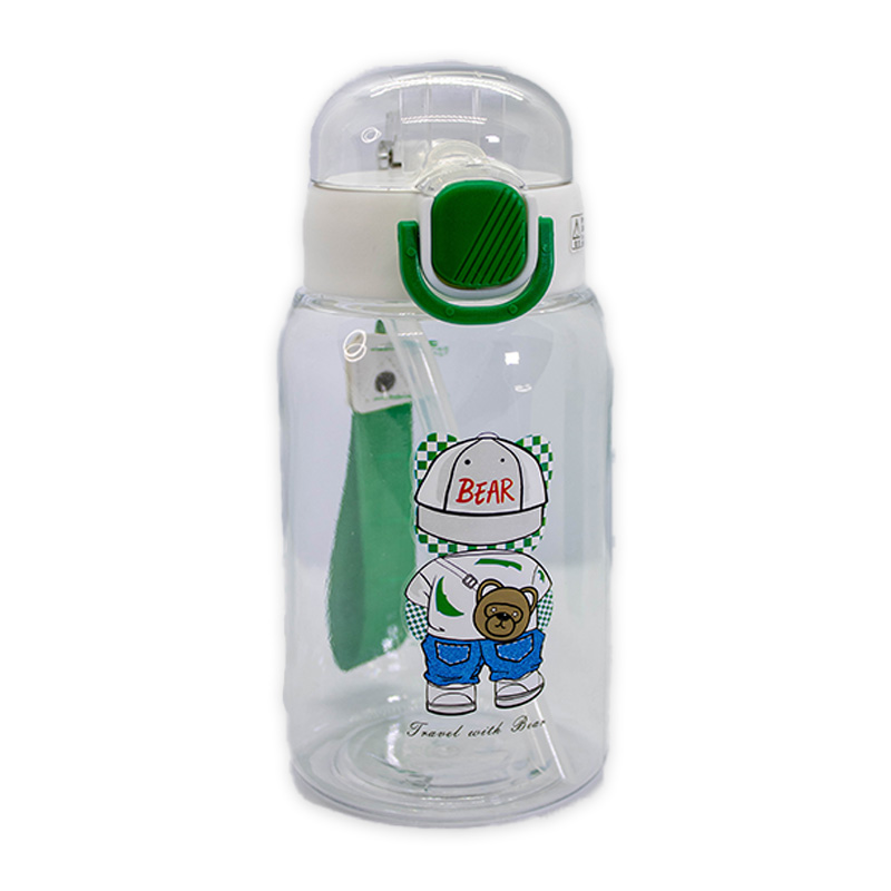 Bouteille à Paille 760 ml pour Enfant Blanc & Vert